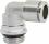 Metal Push-in fitting, vinkel- Ø4 - G1/8, m. o-ring
